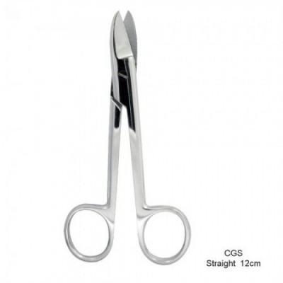 Straight Crown and Gold Scissors (12cm)